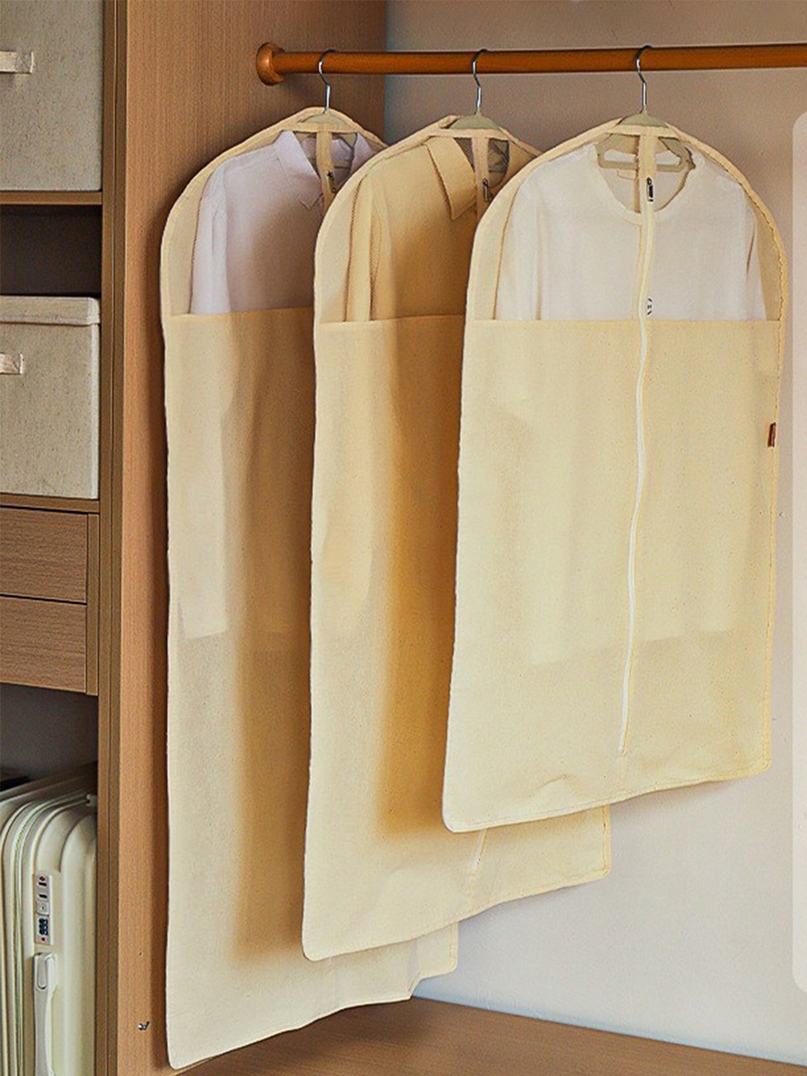 Linen Cotton Clear Window Dust-Proof Storage Bags