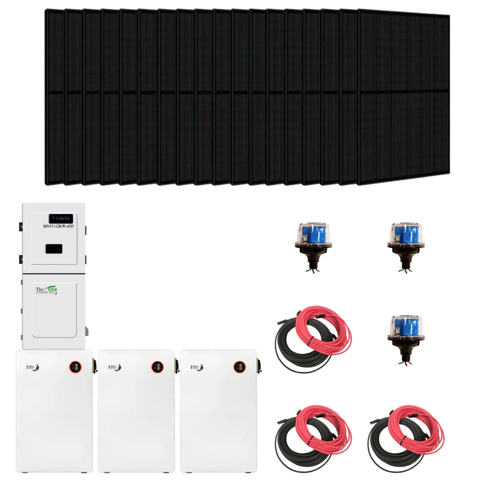 Complete MidNite Power Hybrid Solar Kit | TheOne 11.4kW Split Phase Inverter | 16.1kWh 48V All Weather LiFePO4 Battery | 14.2kW+ PV