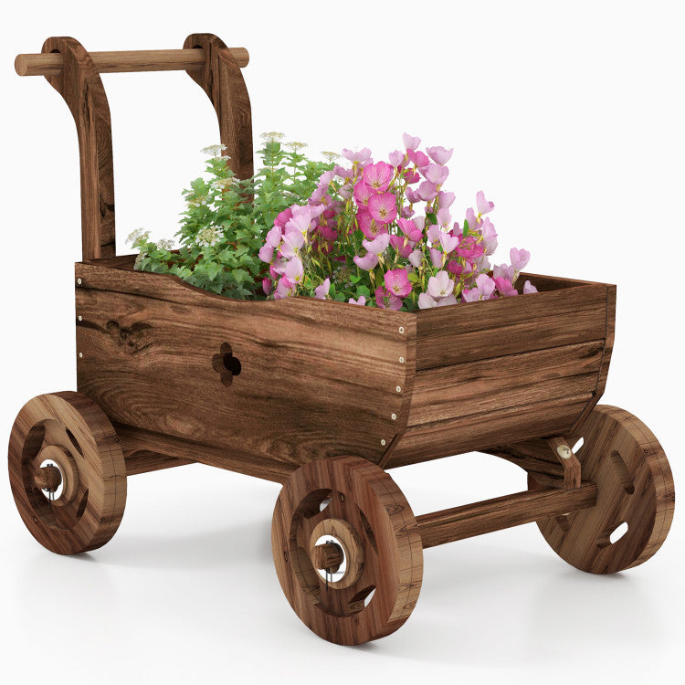 3-Piece Decorative Garden Ensemble: Mobile Planters for a Lush Oasis