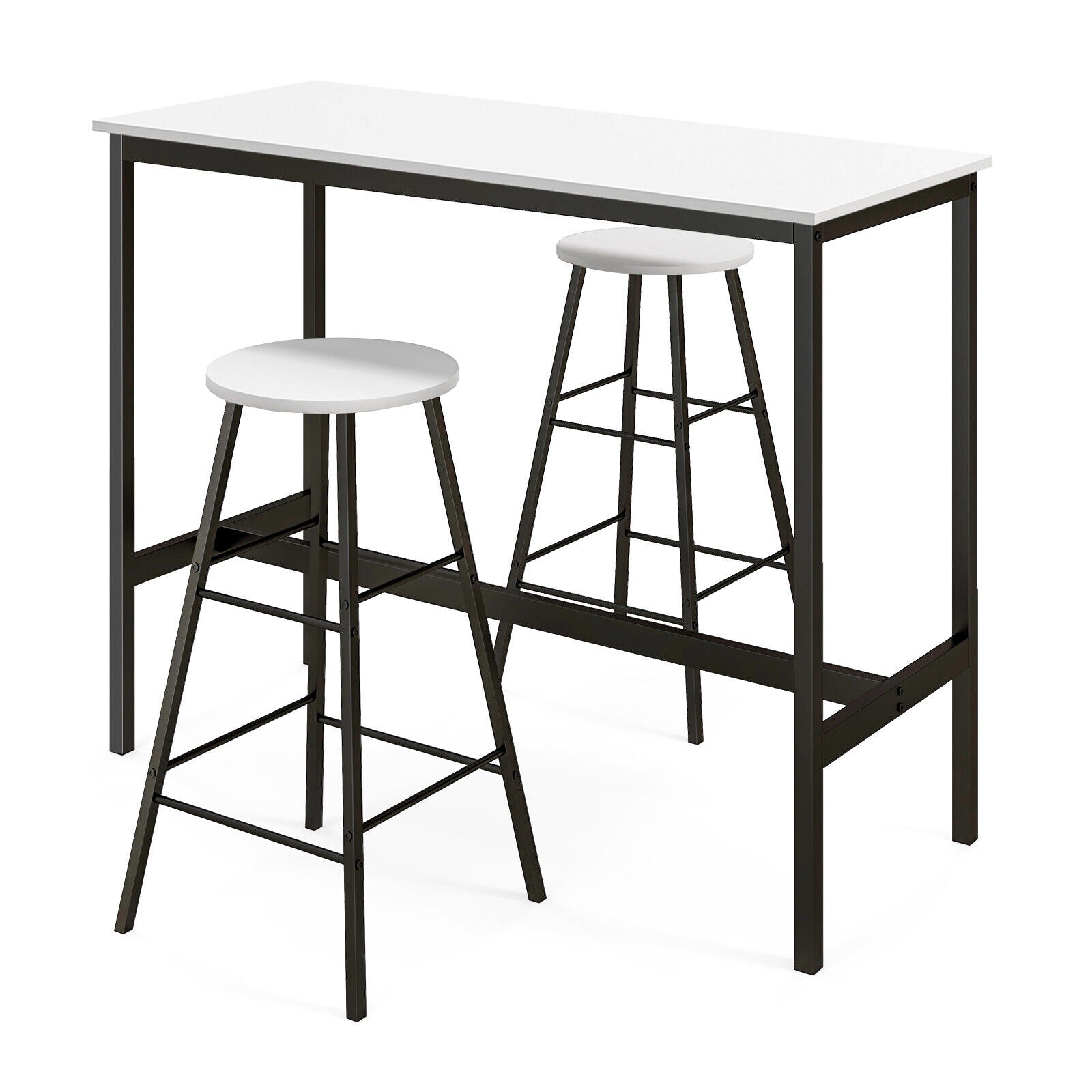 3 Piece Pub Table and Stools Kitchen Dining Set
