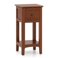 3-Tier Nightstand with Drawer and Open Storage Shelf