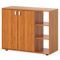 3-Tier Shoe Cabinet with Doors with Adjustable Open Shelves for Entryway
