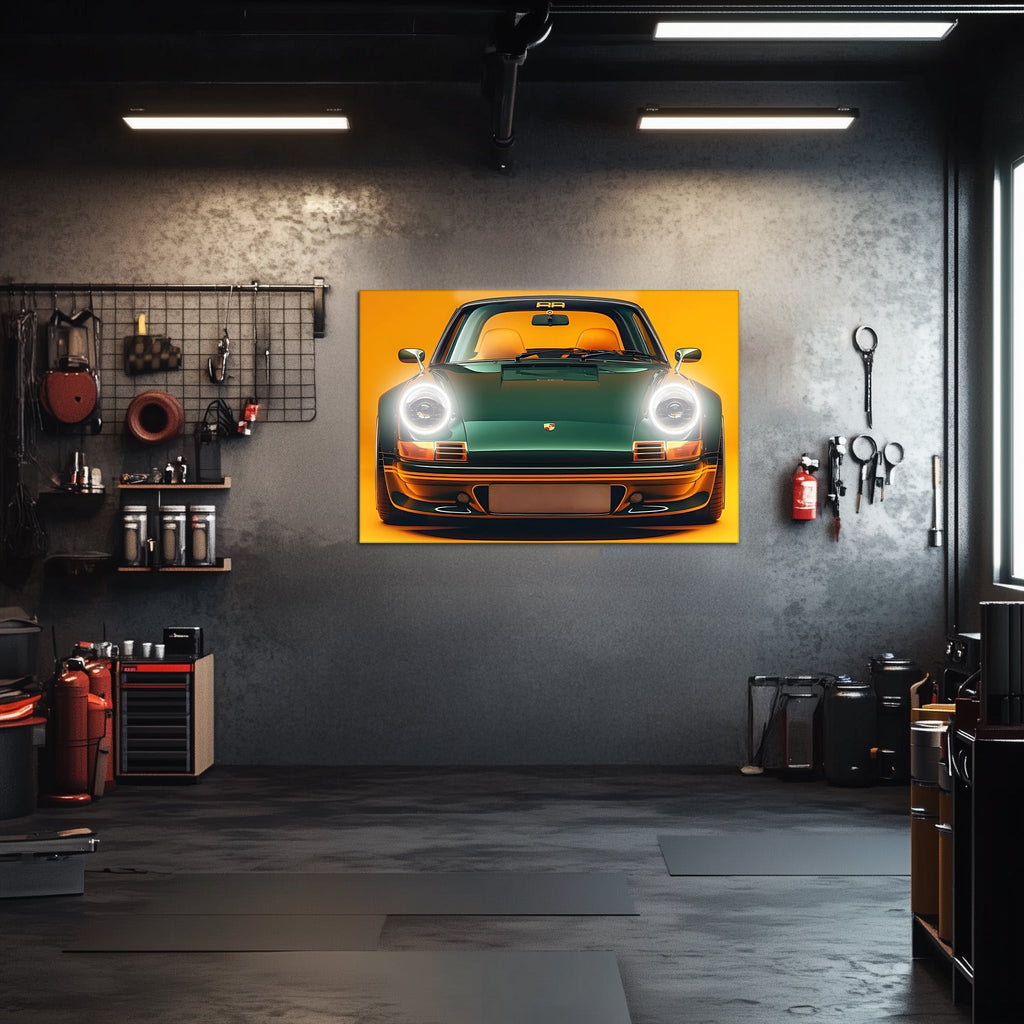 Neon LED Car Wall Art Sign - Illuminated UV Acrylic Decor