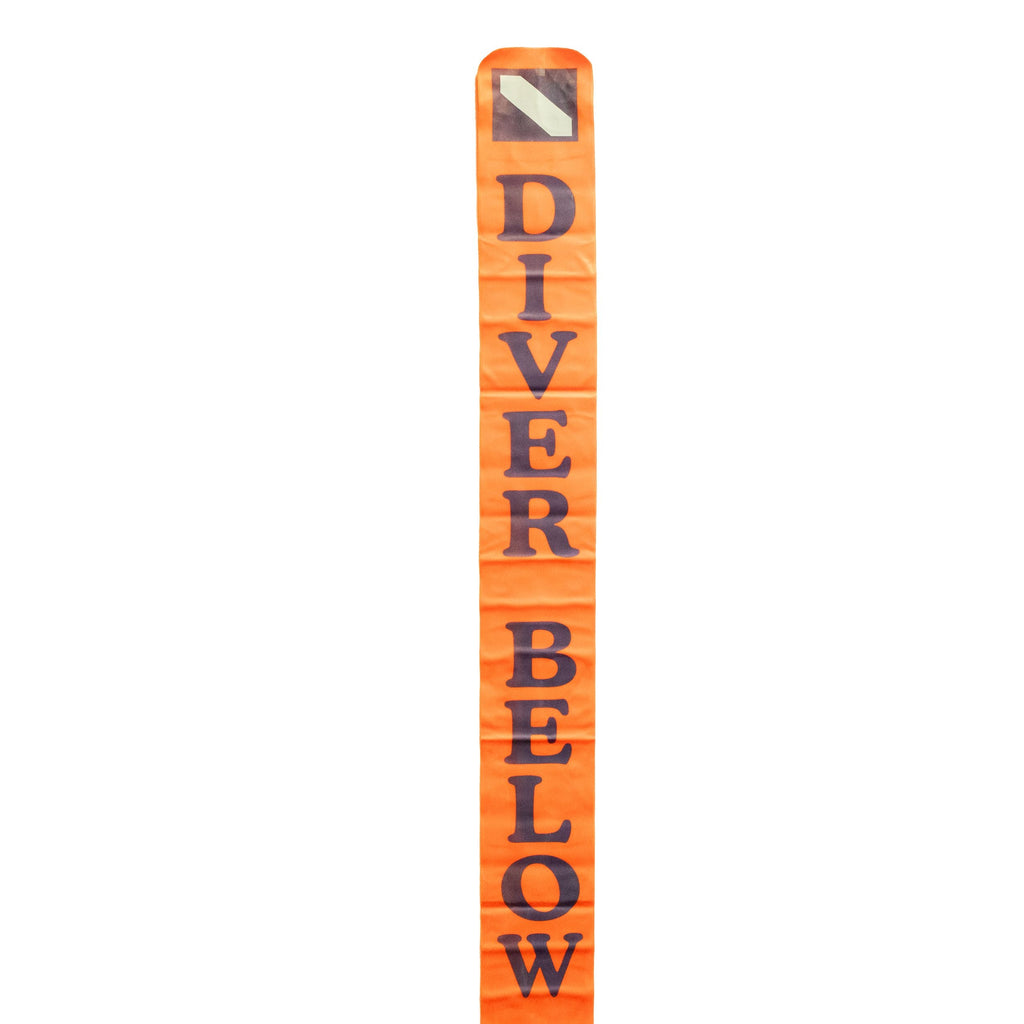 Scuba Choice Diver Below 6ft Surface Marker with Pouch & Whistle