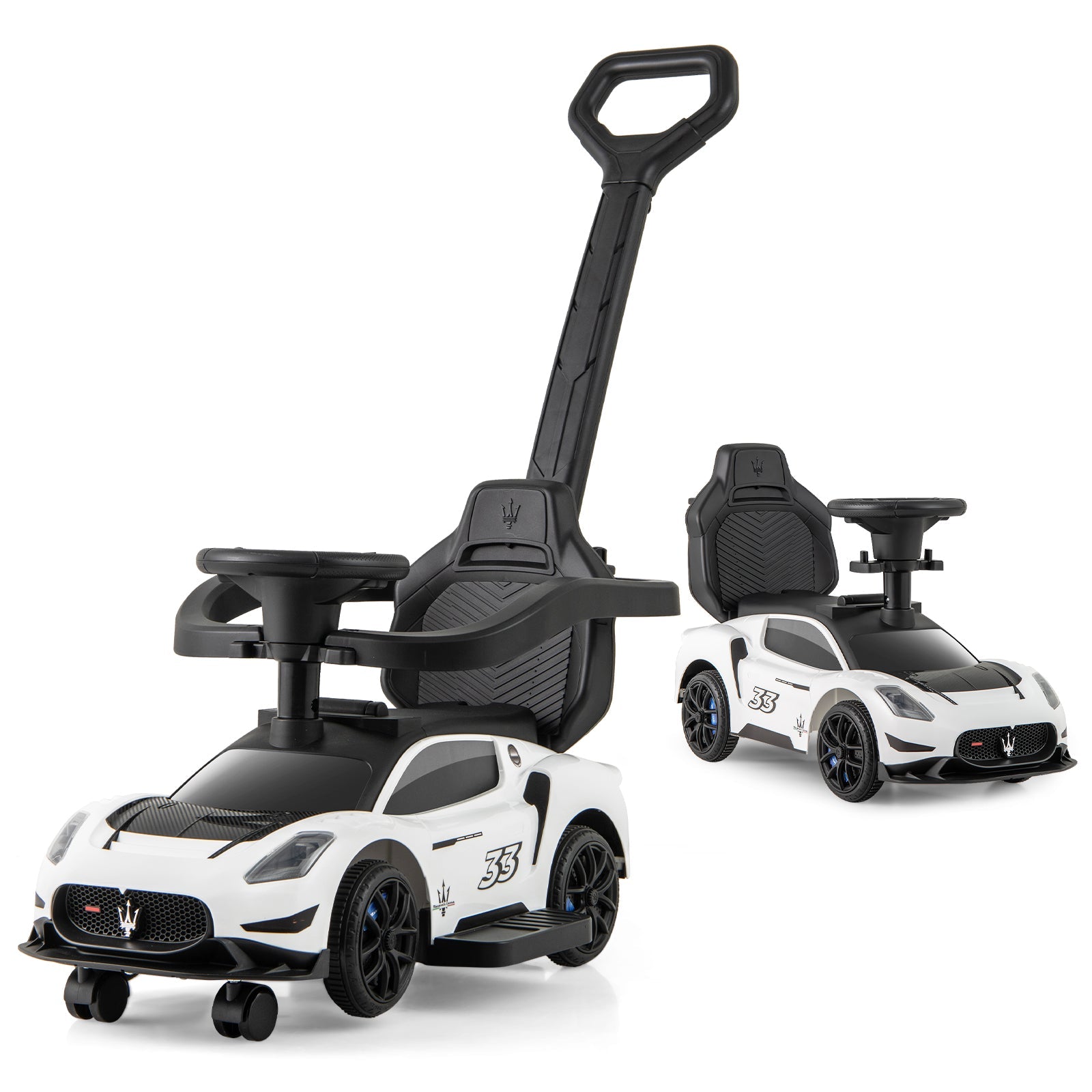 3-in-1 Ride on Push Car Maserati Licensed Sliding Car with Music