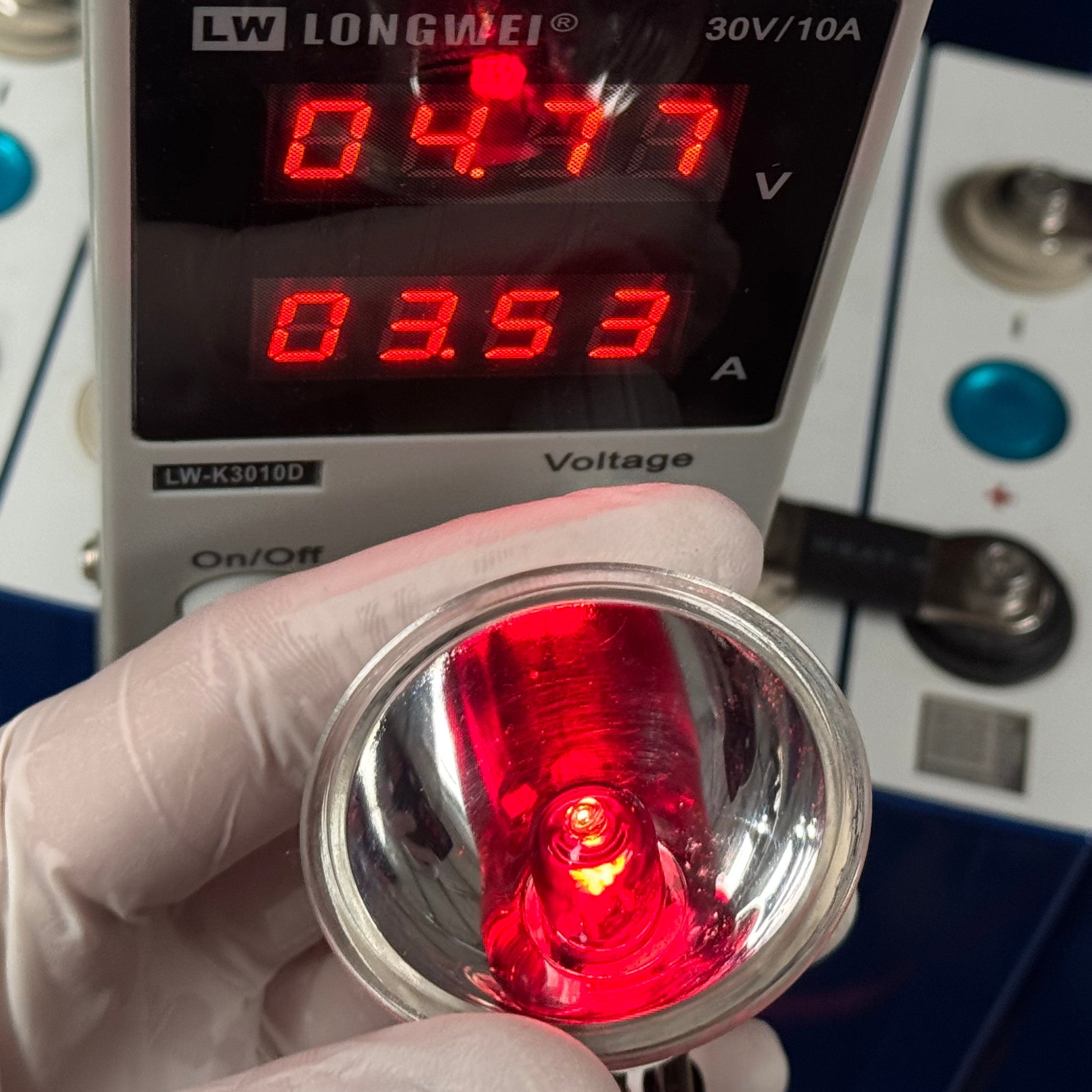 12V - 24V Miniature Infrared / Red Light MR16 Halogen Lamp