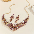 High Profile And Generous Crystal Necklace And Earrings Suite
