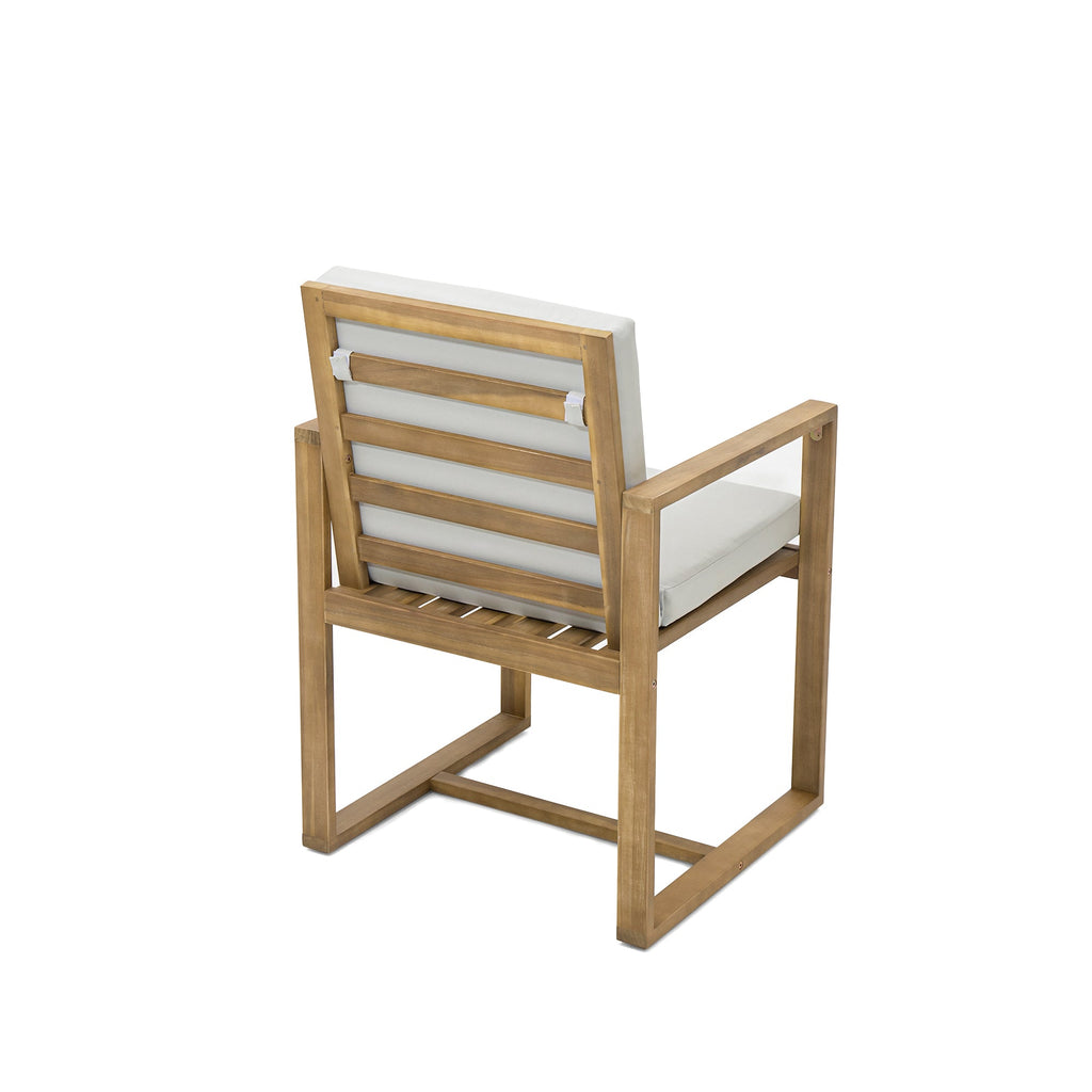 Outdoor Dining Chair Acacia Wood Set of 2