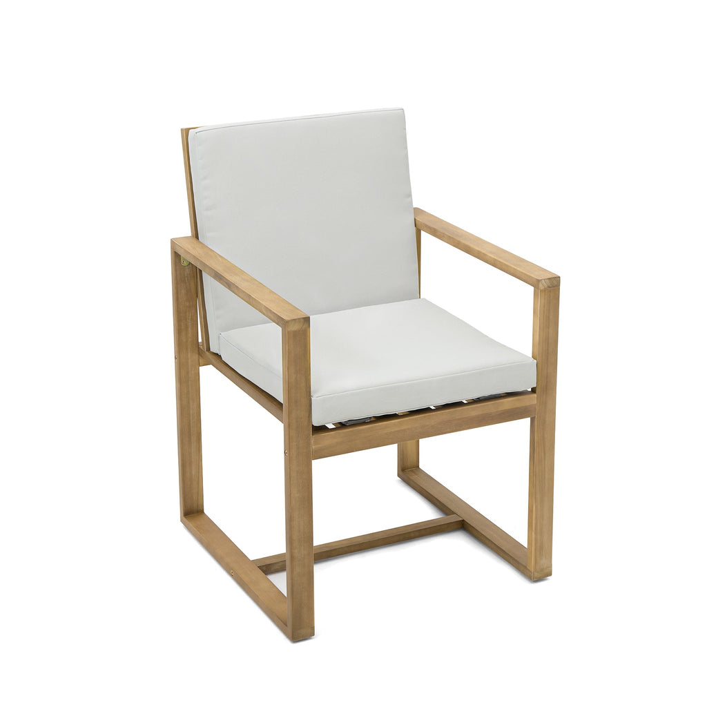 Outdoor Dining Chair Acacia Wood Set of 2