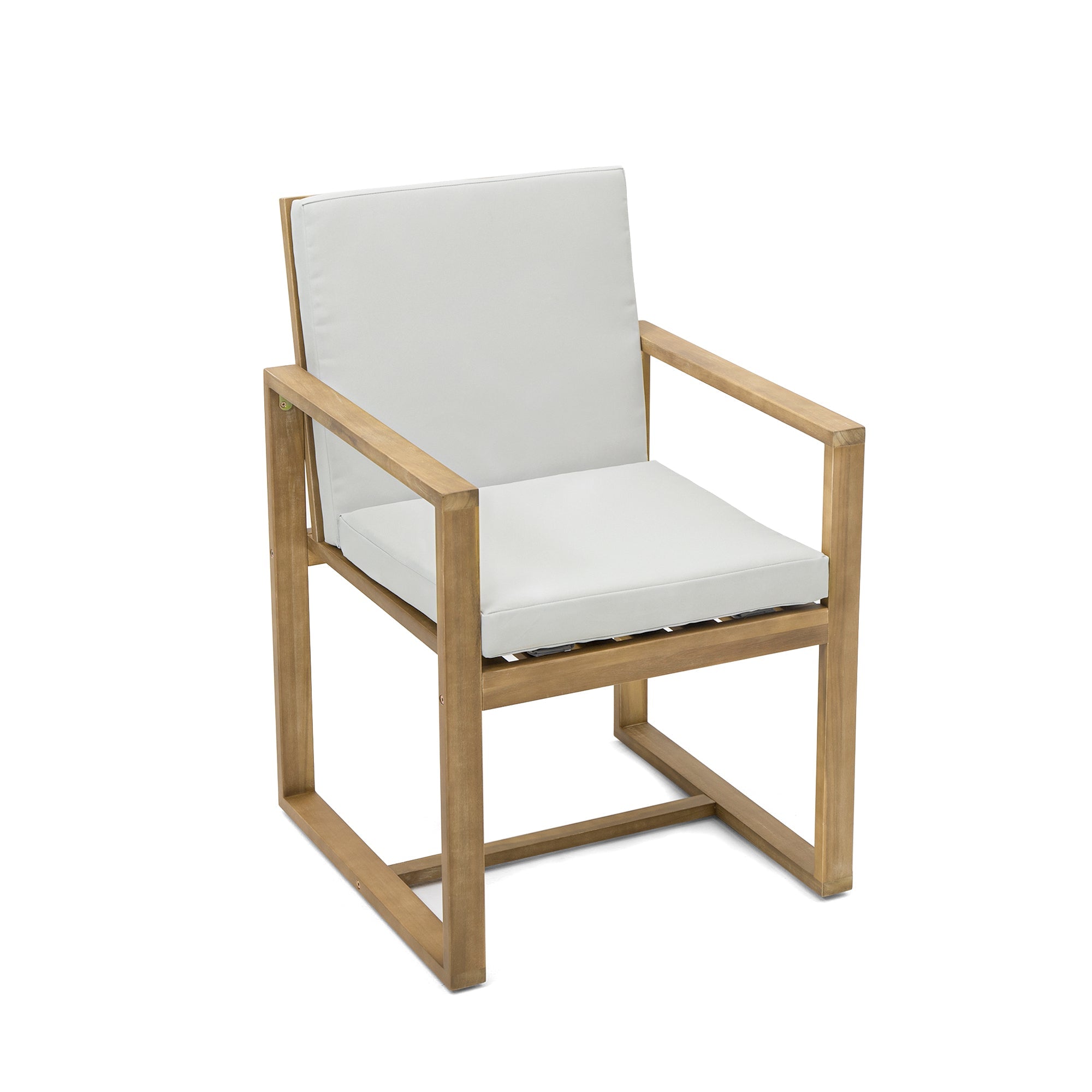 Outdoor Dining Chair Acacia Wood Set of 2
