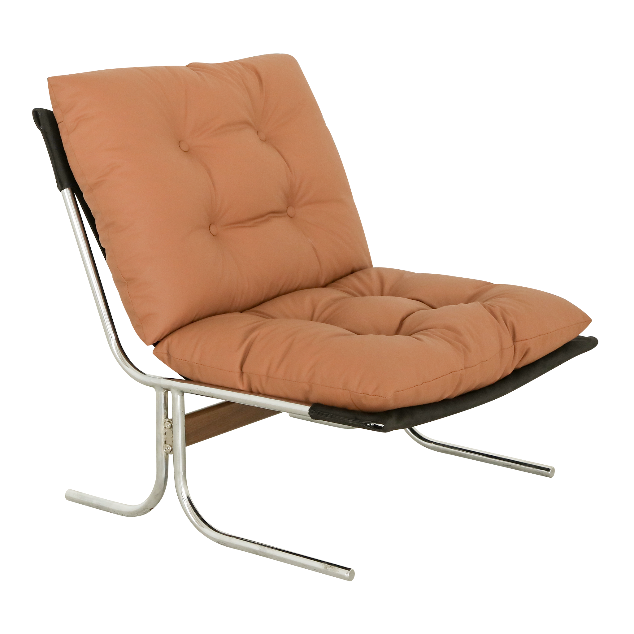 Accent Chair High Back Wingback Faux Leather Brown 27x32x39 In 350 LB