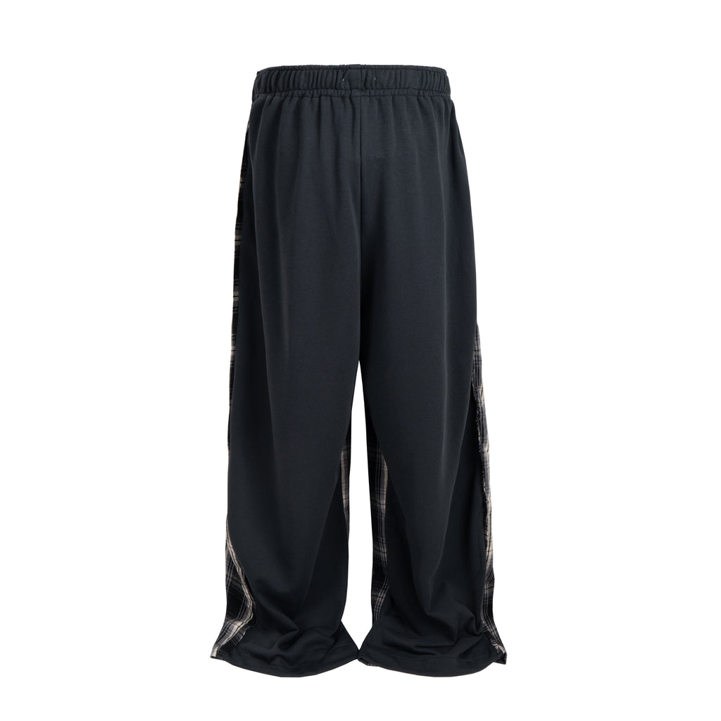 PLAID SPLIT SWEATPANTS