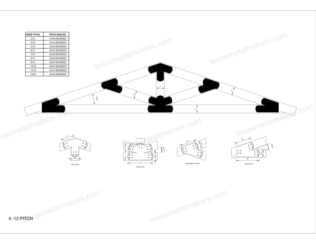 Decorative Design Timber Truss Brackets for 8x8 Posts, 8" Timber Truss Brackets