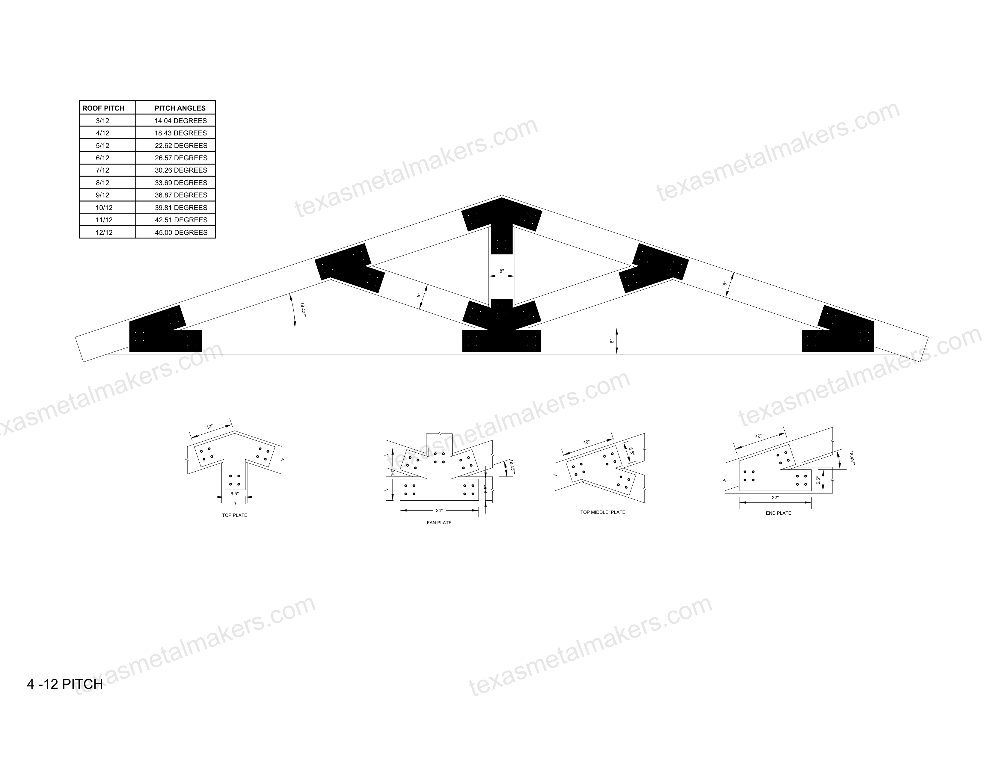 Structural Design Timber Truss Brackets for 8x8 Posts, 8" Timber Truss Bracket, 8x8 Fan Bracket