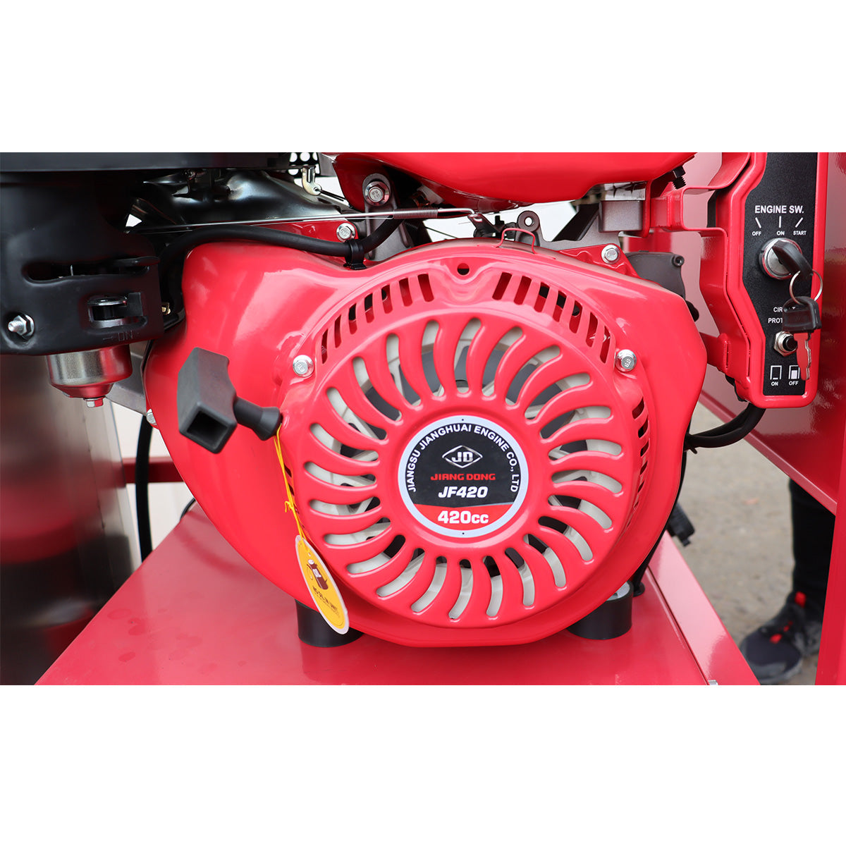 Industrial 4000 PSI Hot Water Pressure Washer with 436 Gal Water Tank