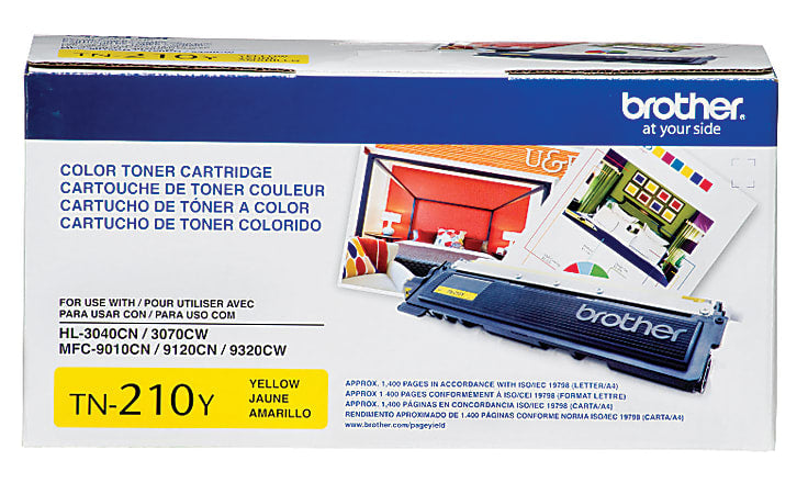 New, Pre-Owned - Brother TN-210Y Standard Yield Yellow Laser Toner Cartridge, TN210Y