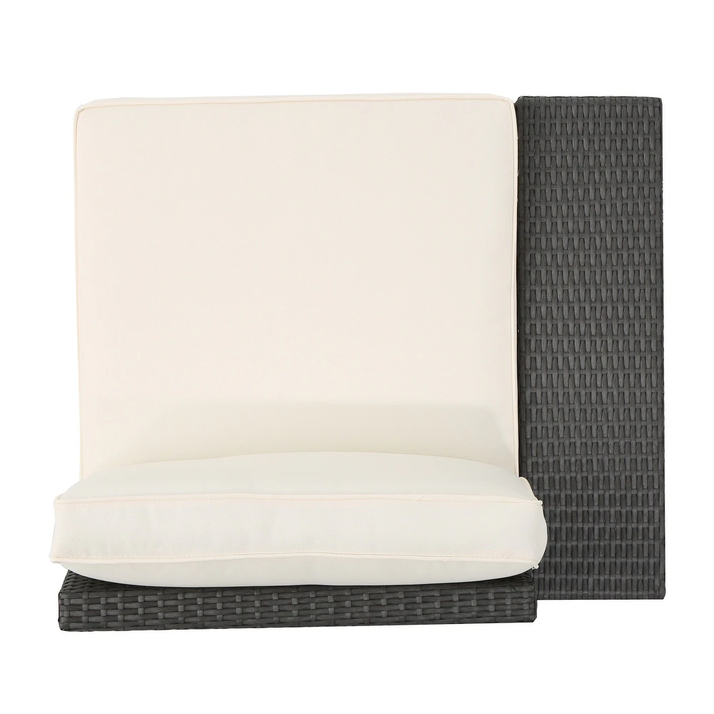 Outdoor Sectional Set PE Rattan Iron Dark Brown 8 Piece