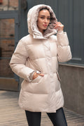 Arden Genuine Rex Rabbit Fur Down Insulated Coat