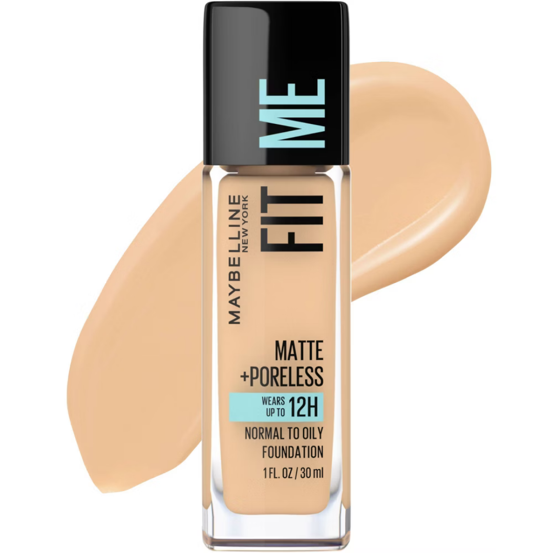 Maybelline Fit Me Matte + Poreless Foundation Warm Nude 128 (1oz)