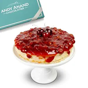 Andy Anand Sugar-Free Dunked Cherry Cake, 9-Inch, 2.9 lb – Keto & Diabetic-Friendly, Cherry Juice Soaked, No Preservatives Birthday Gift