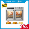 Midea Flexify 10-in-1 French Door Air Fryer Toaster Oven Combo - 26.4 QT, 25% Faster Cooking, 90% Less Oil, Elegant Design - Perfect Gift for the Season!