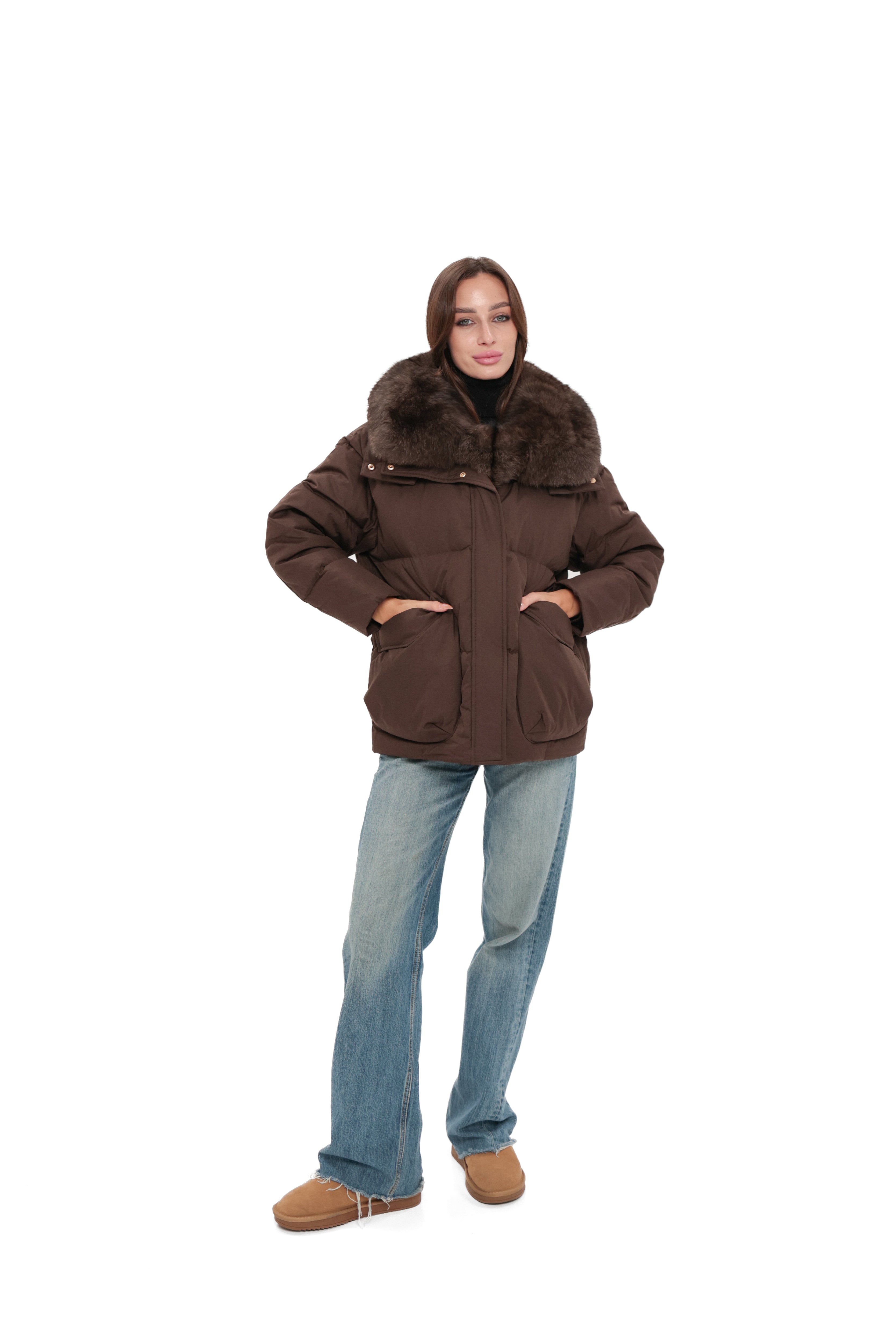 Michelle Genuine Fur Trim Down Parka