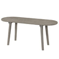43 Inch Solid Wood Farmhouse Dining Bench Rustic Wooden Entryway Bench with Rubber Wood Legs-Gray