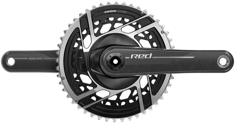 SRAM RED Crankset - 165mm 2x 12-Speed 46/33t 8-Bolt Direct Mount DUB Spindle Interface Natural Carbon E1
