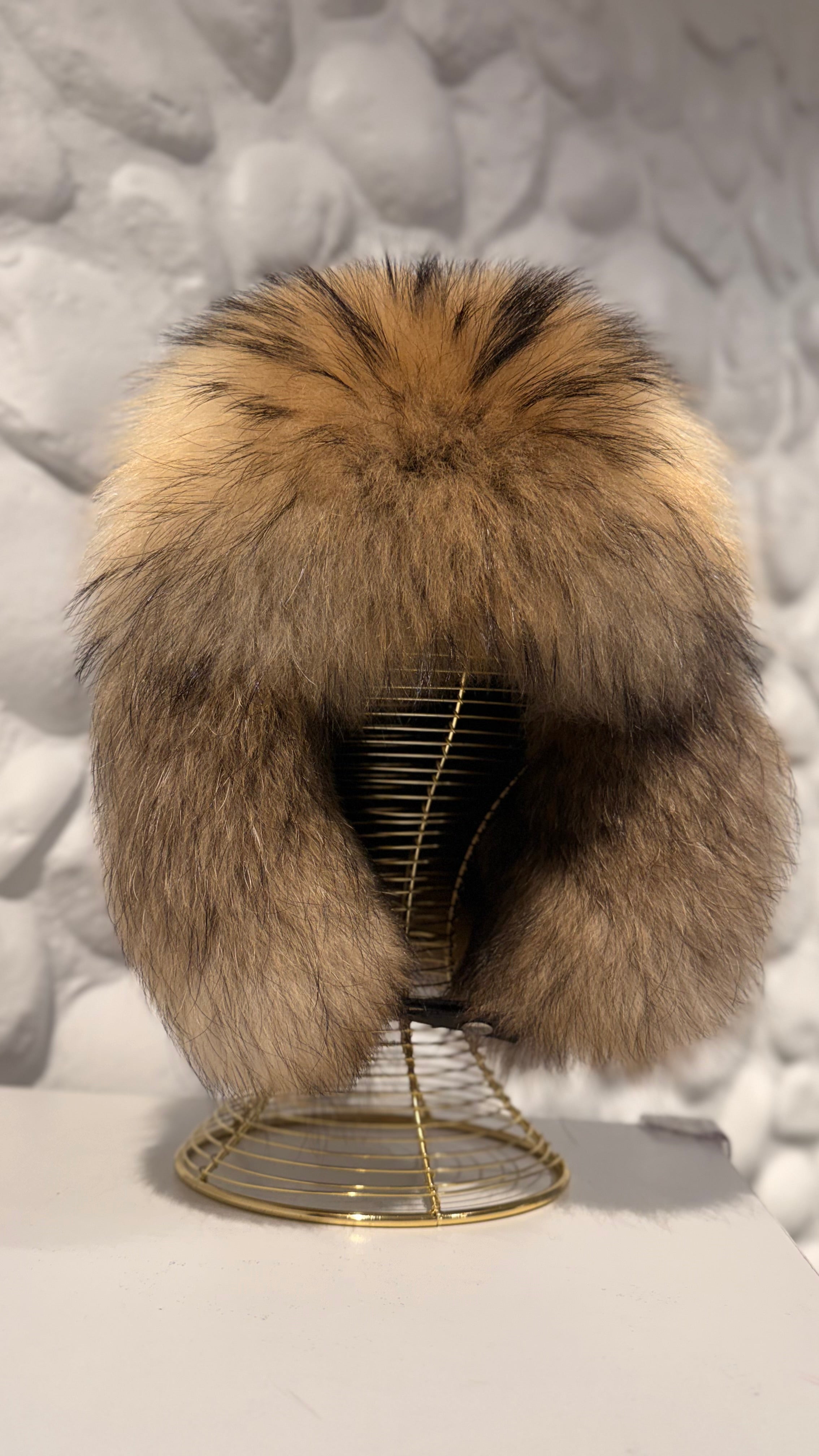 Genuine Raccoon Leather Hat Unisex