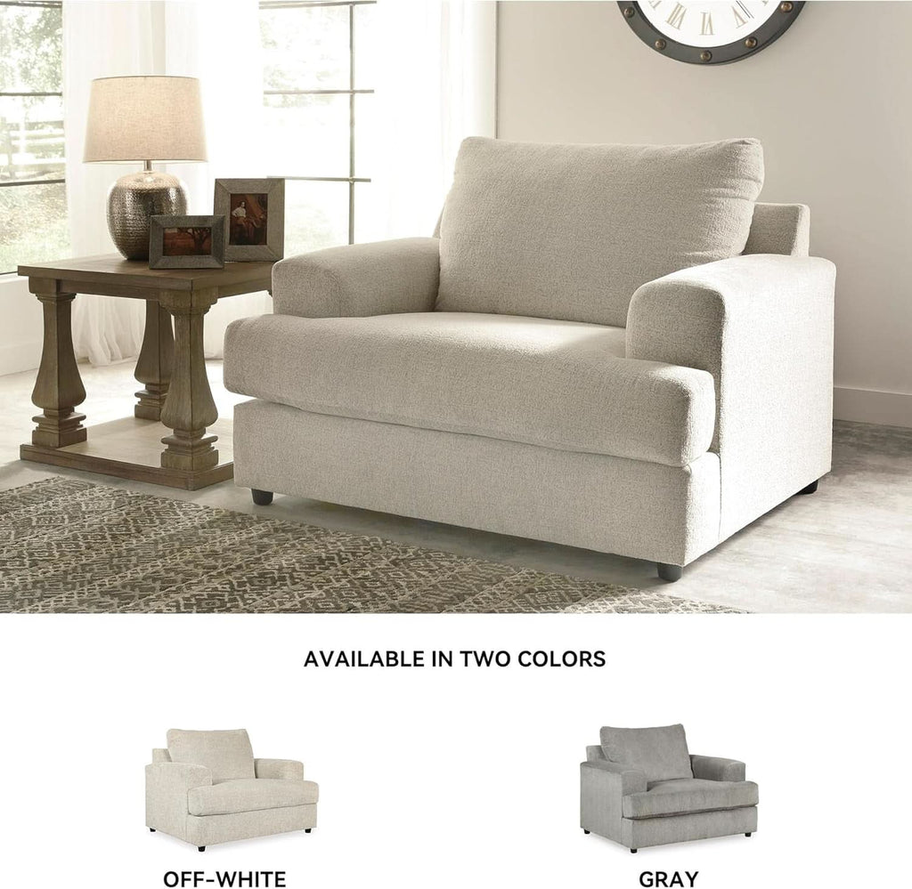 Soletren Contemporary Off White Chenille Upholstered Chair
