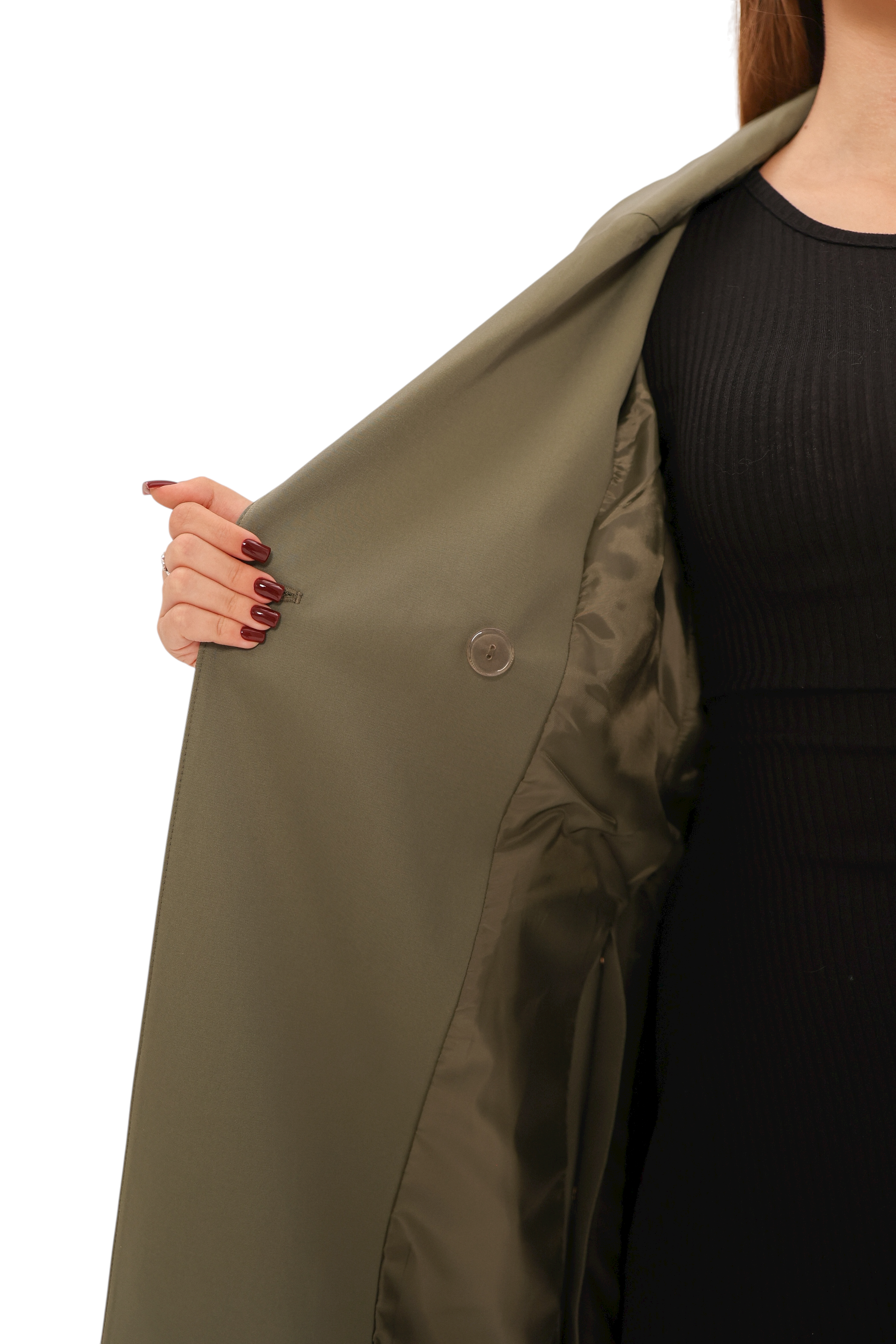 Jackie Trench Coat in Olive