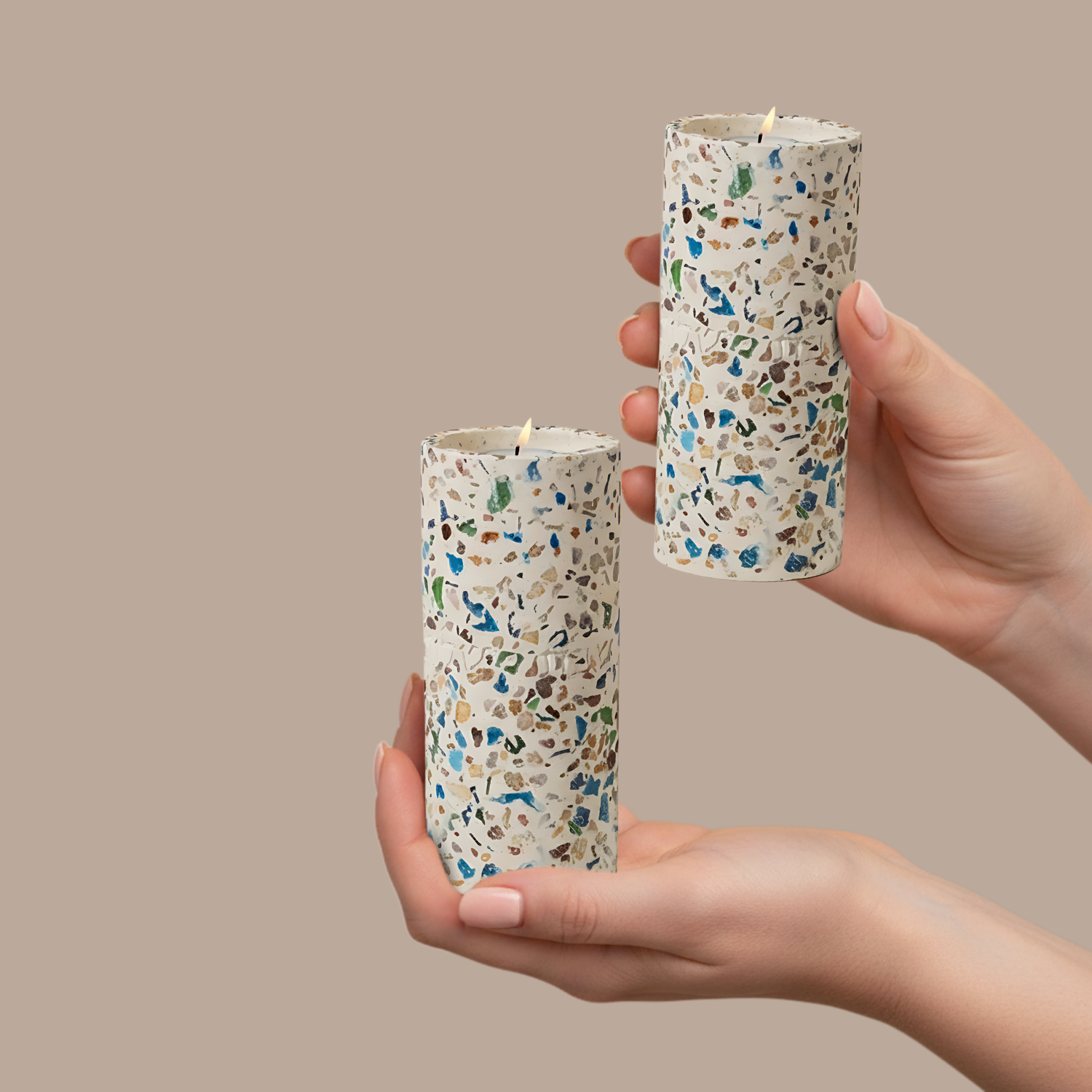 Terrazzo Shabbat Candle Holder Pair – Terrazzo Series