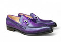 Burnished Calfskin Slip-On Loafer Purple