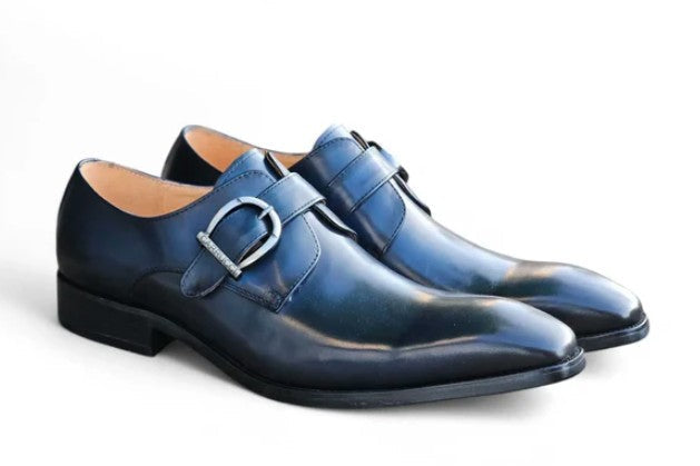 Calfskin Monkstrap Navy