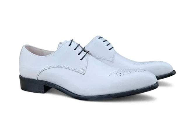 Calfskin Lace-Up Oxford White