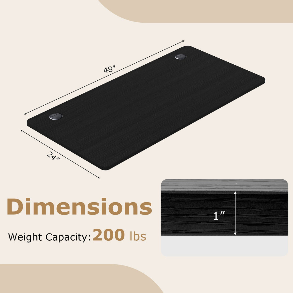 47‚Äù x 24‚Äù Universal Tabletop for Standard and Standing Desk Frame