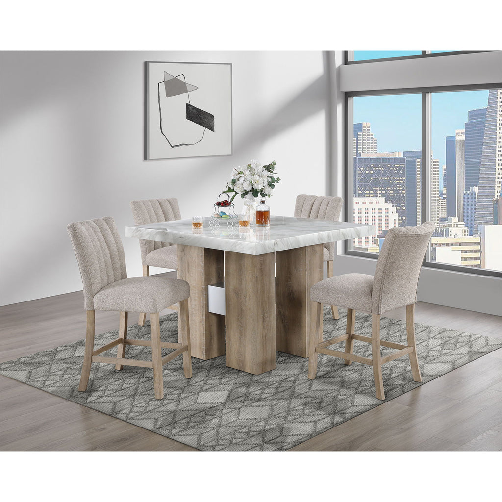 Mikha - Bar Table And 4 Bar Stools