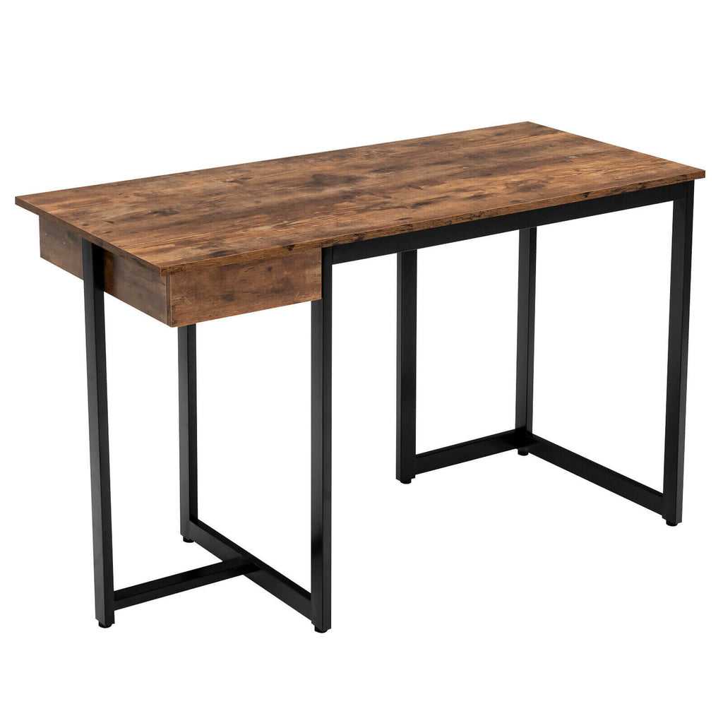 48 Inch Computer Desk with Metal Frame and Adjustable Pads