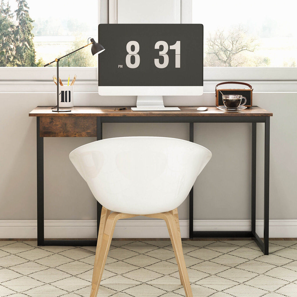 48 Inch Computer Desk with Metal Frame and Adjustable Pads