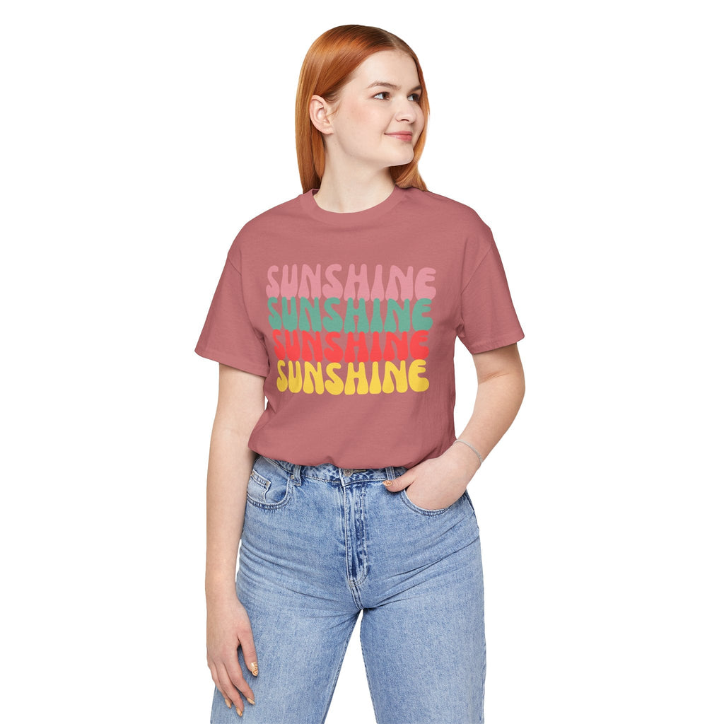 Sunny Vibe Unisex Tee, Summer T-Shirt, Beachwear, Gift for Her, Casual Wear, Fun Graphic Tee