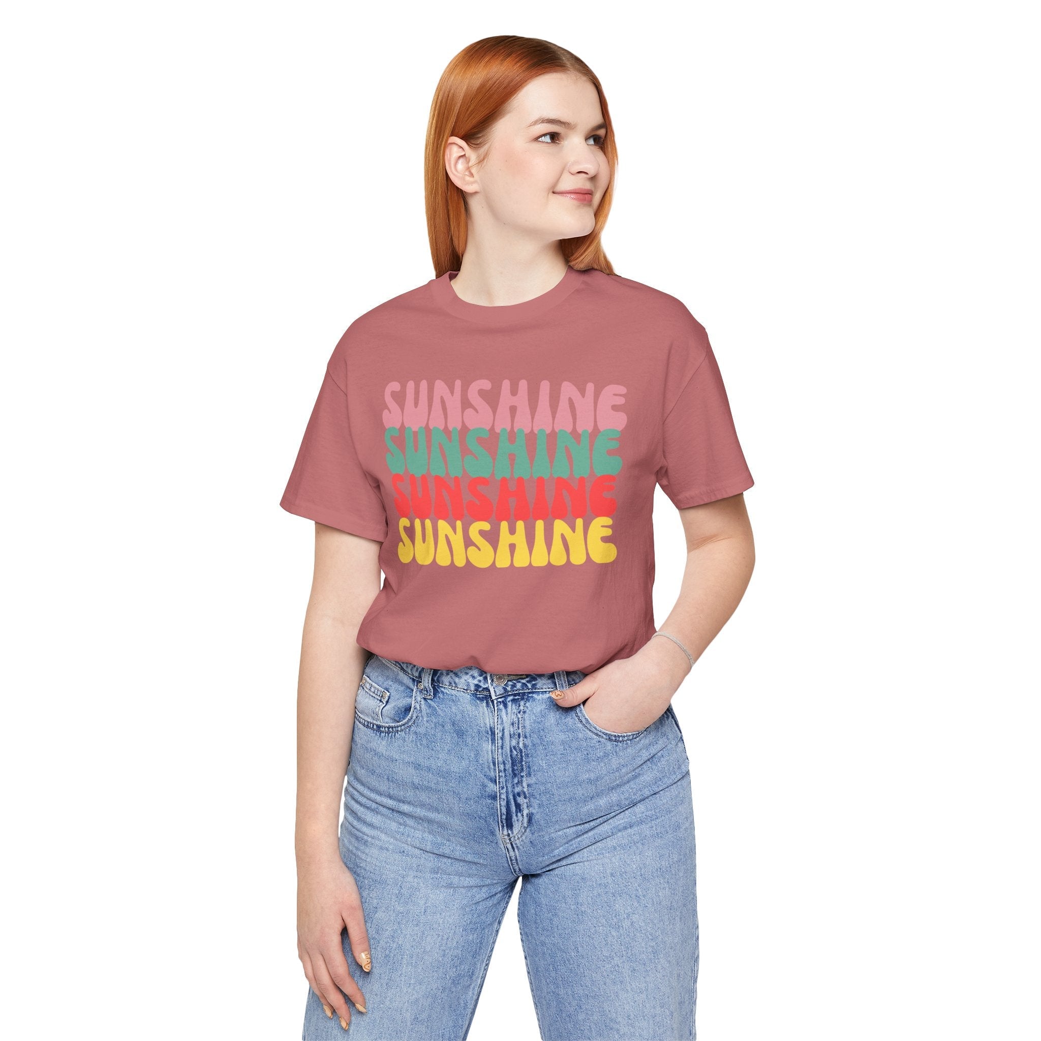Sunny Vibe Unisex Tee, Summer T-Shirt, Beachwear, Gift for Her, Casual Wear, Fun Graphic Tee