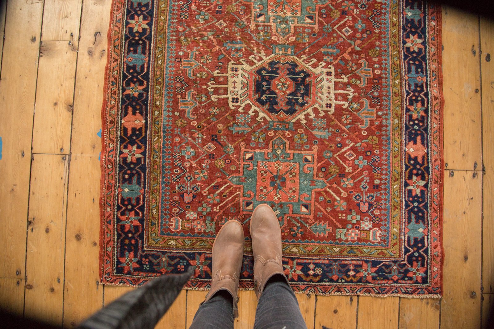 4x4.5 Antique Fine Karaja Square Rug