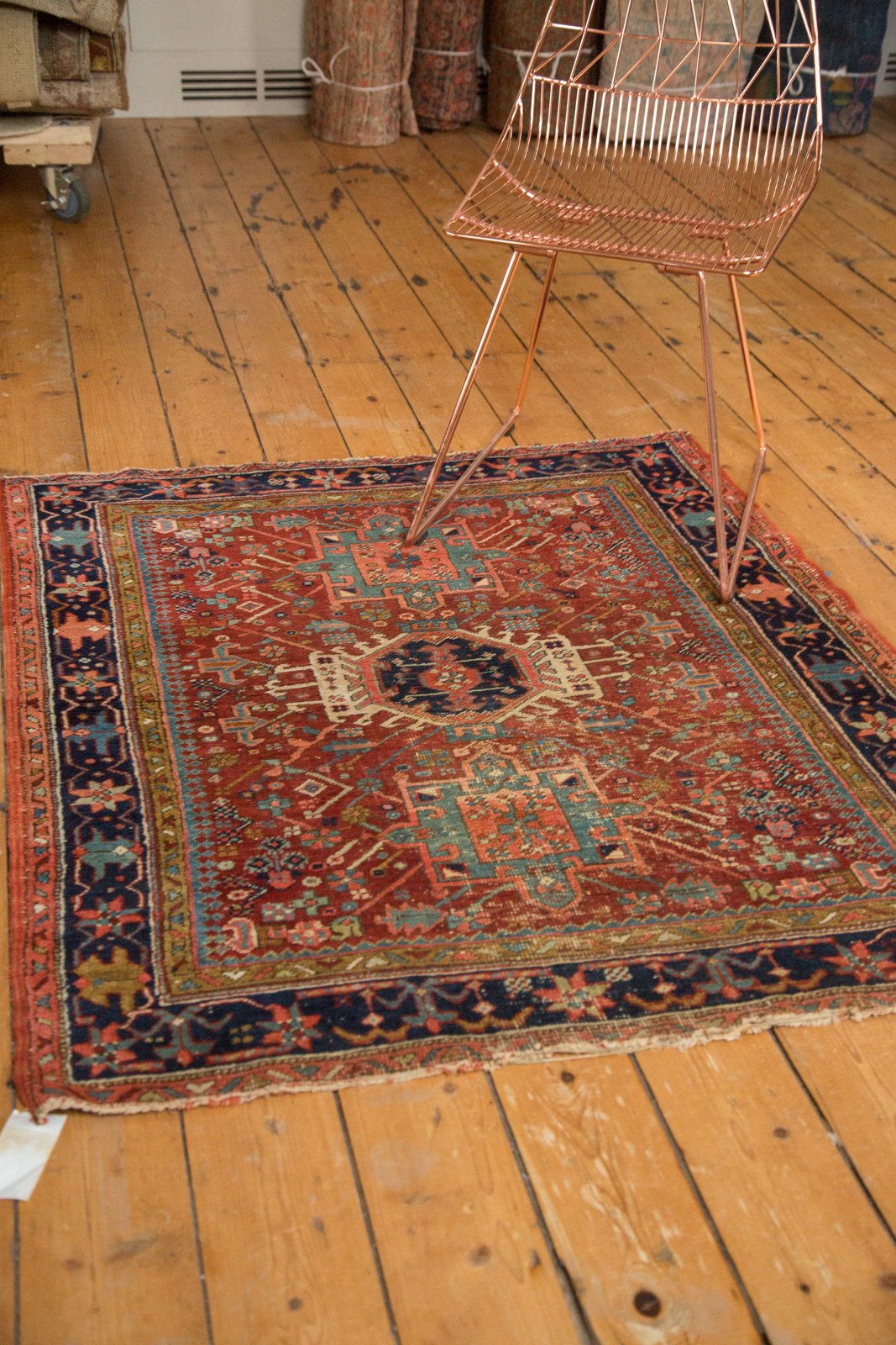 4x4.5 Antique Fine Karaja Square Rug