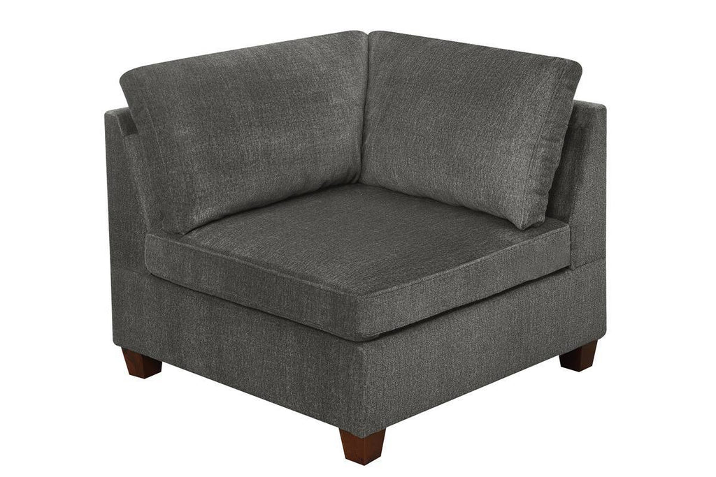 Sofa Modular Chenille Gray 8-Piece Chaise Ottoman