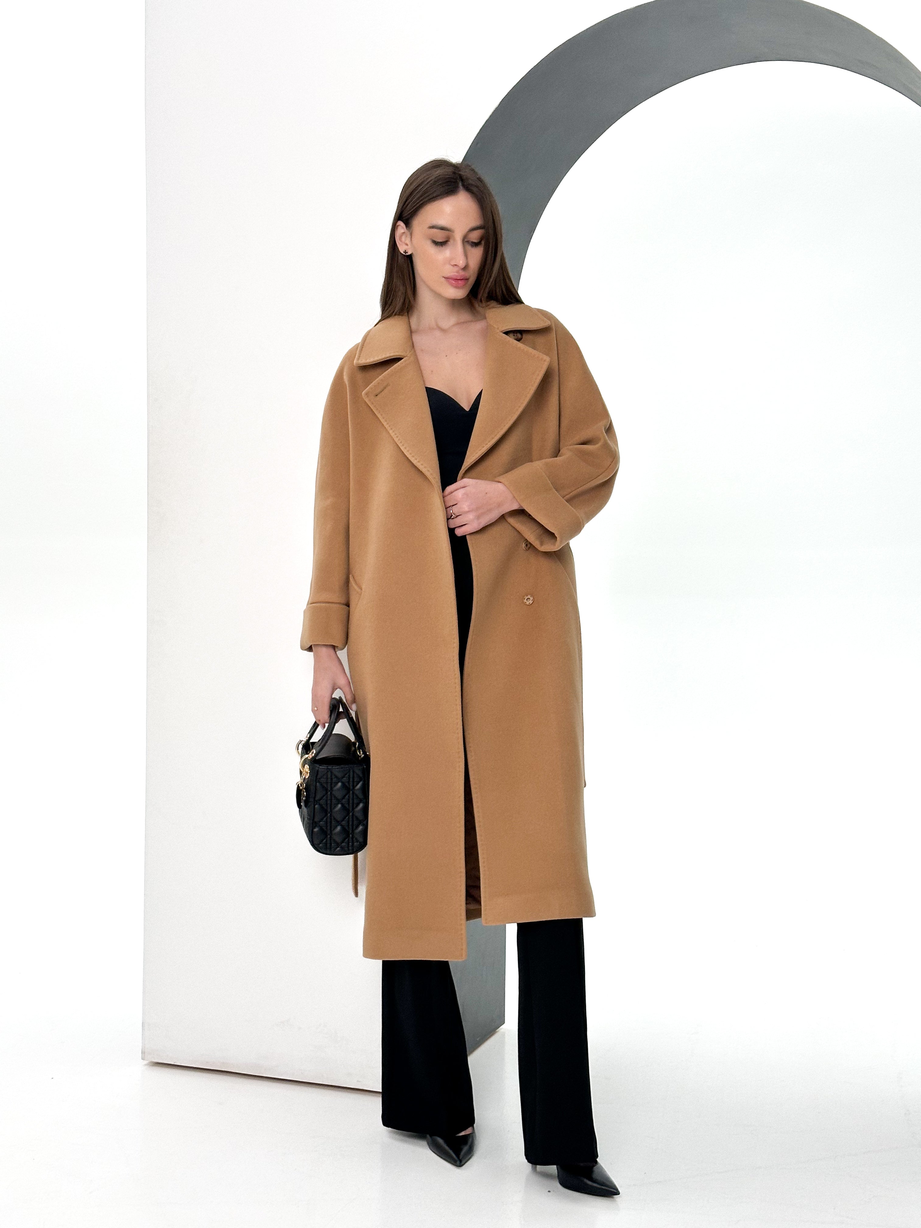 Monique Tailored Cashmere Wool Blend Coat in Bluff