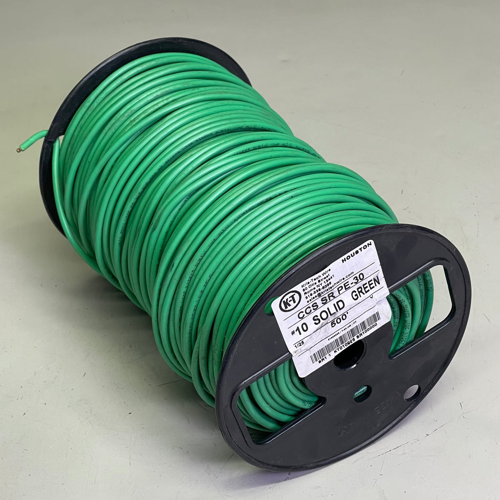 KRIS-TECH CCS High Strength Copper Tracer Wire 500 ft Green CCS SR PE-30