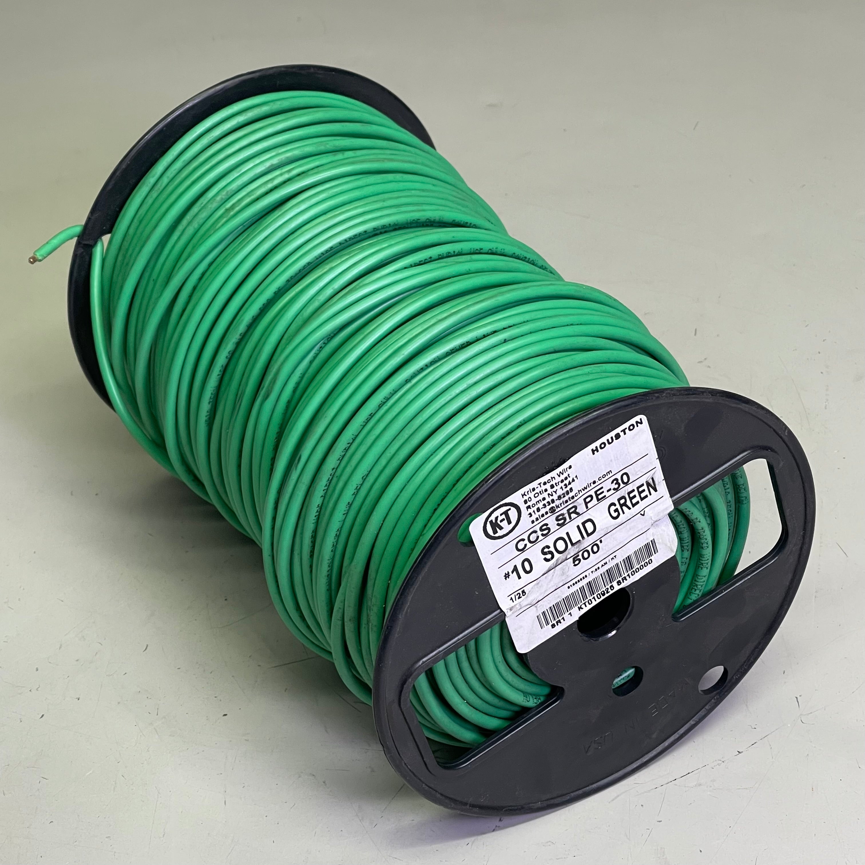 KRIS-TECH CCS High Strength Copper Tracer Wire 500 ft Green CCS SR PE-30