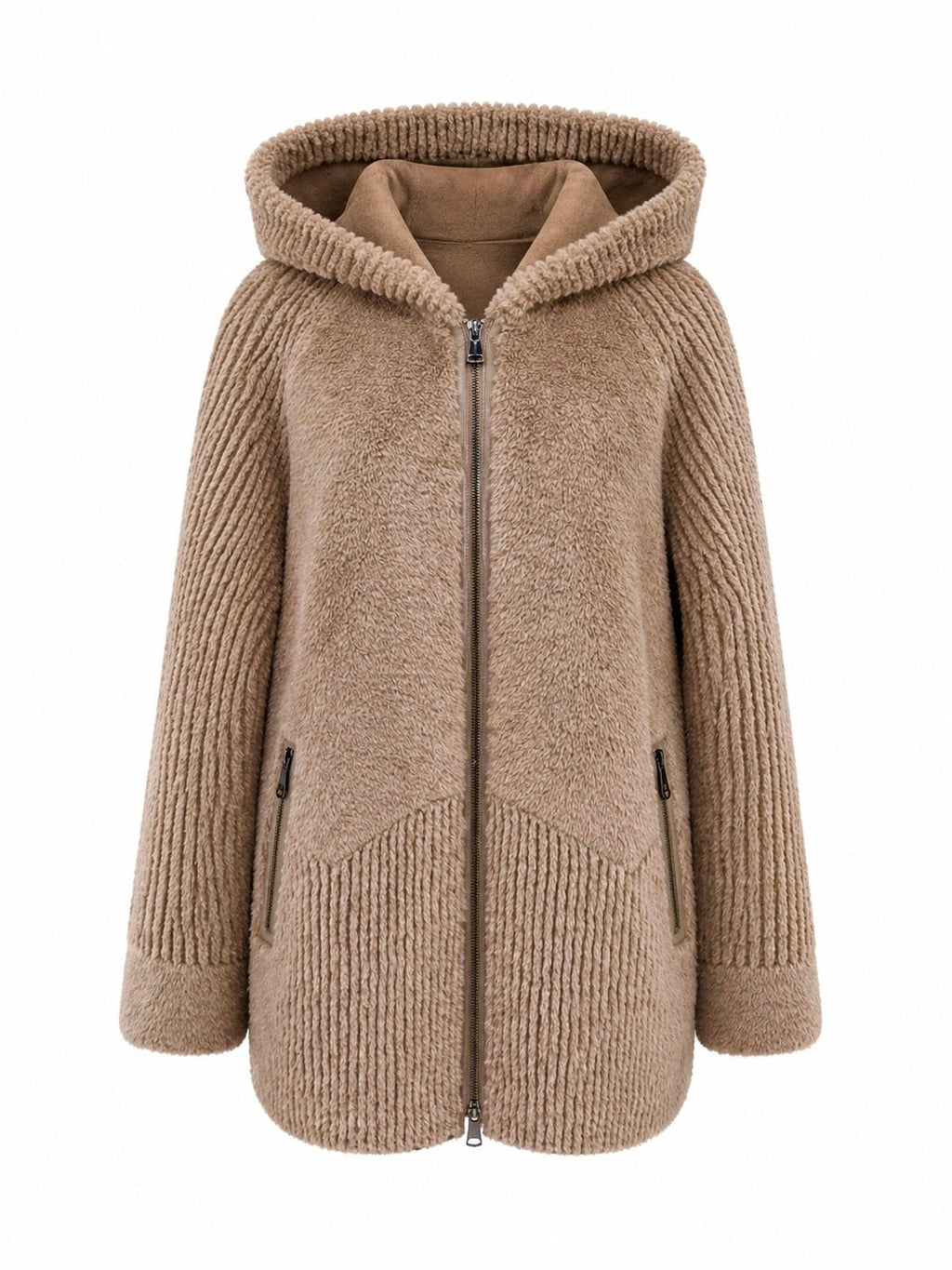 ⇆ Reversible Faux Fur & Suede Coat