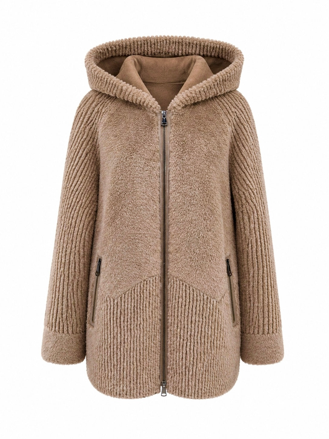 ⇆ Reversible Faux Fur & Suede Coat