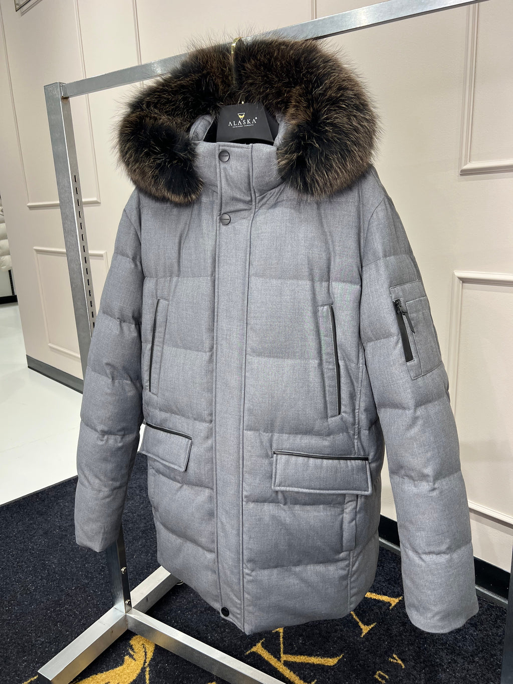 Men's Genuine Fur Trim Sorona® Fill Coat